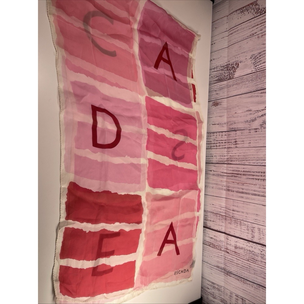 Escada Made in Italy 100% Silk Scarf Vintage Rare